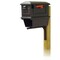 Special Lite Products Traditional Curbside Mailbox with Newspaper tube and Ashley front single mailbox mounting bracket